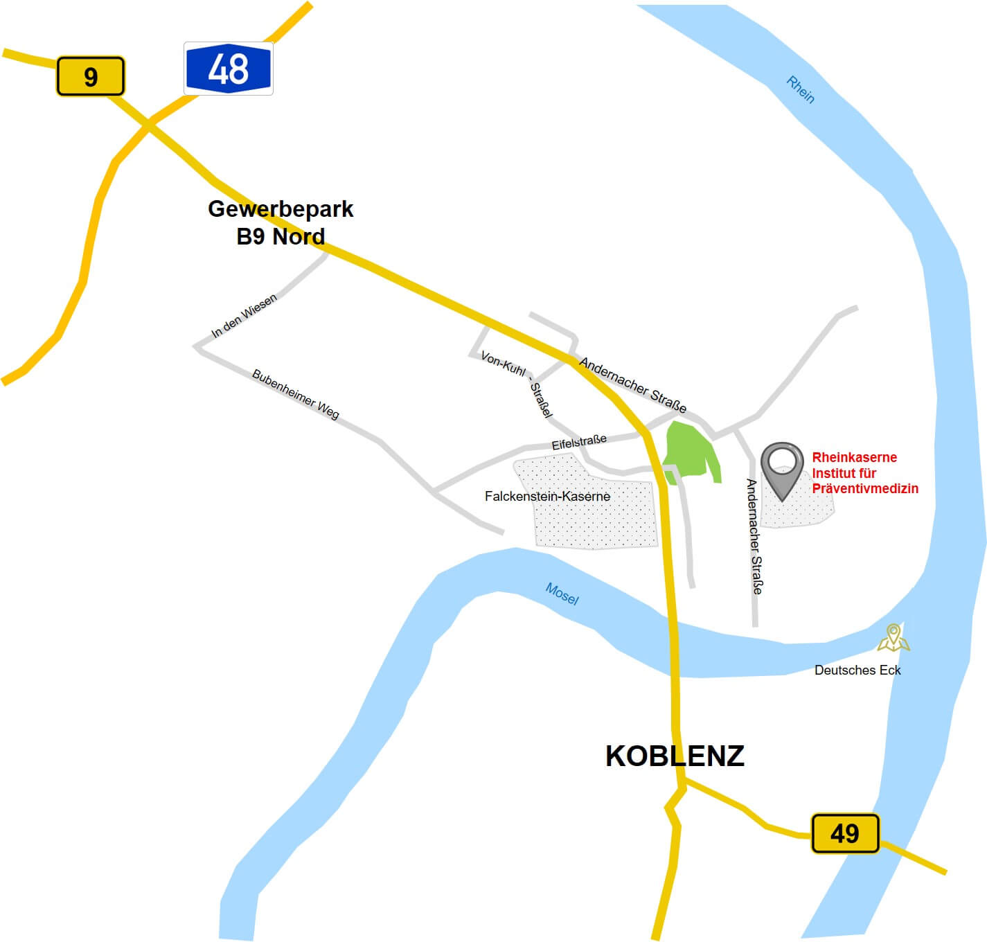 Anfahrtskizze Koblenz